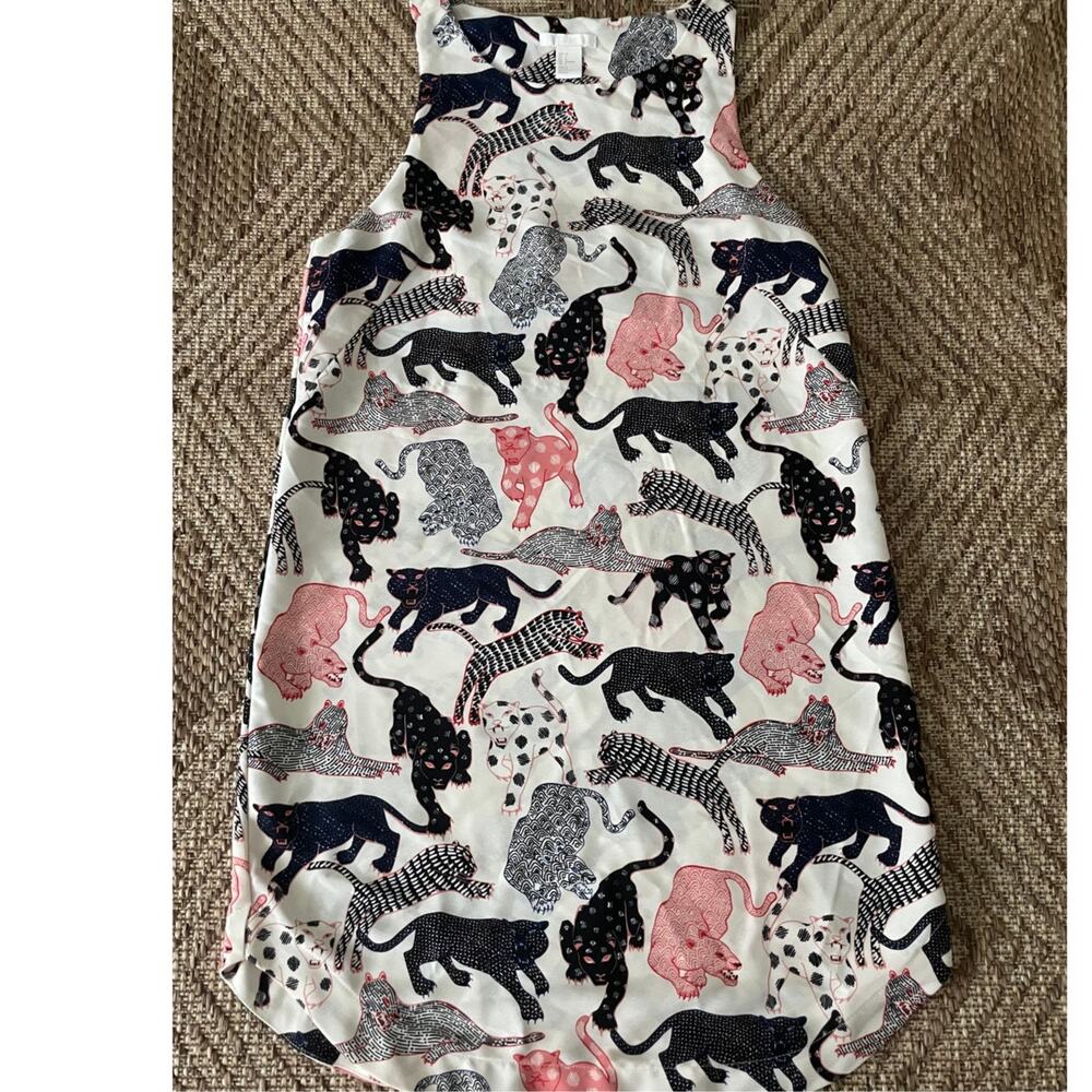 H&M Big Cat print Size 6 Sleeveless dress casual bold